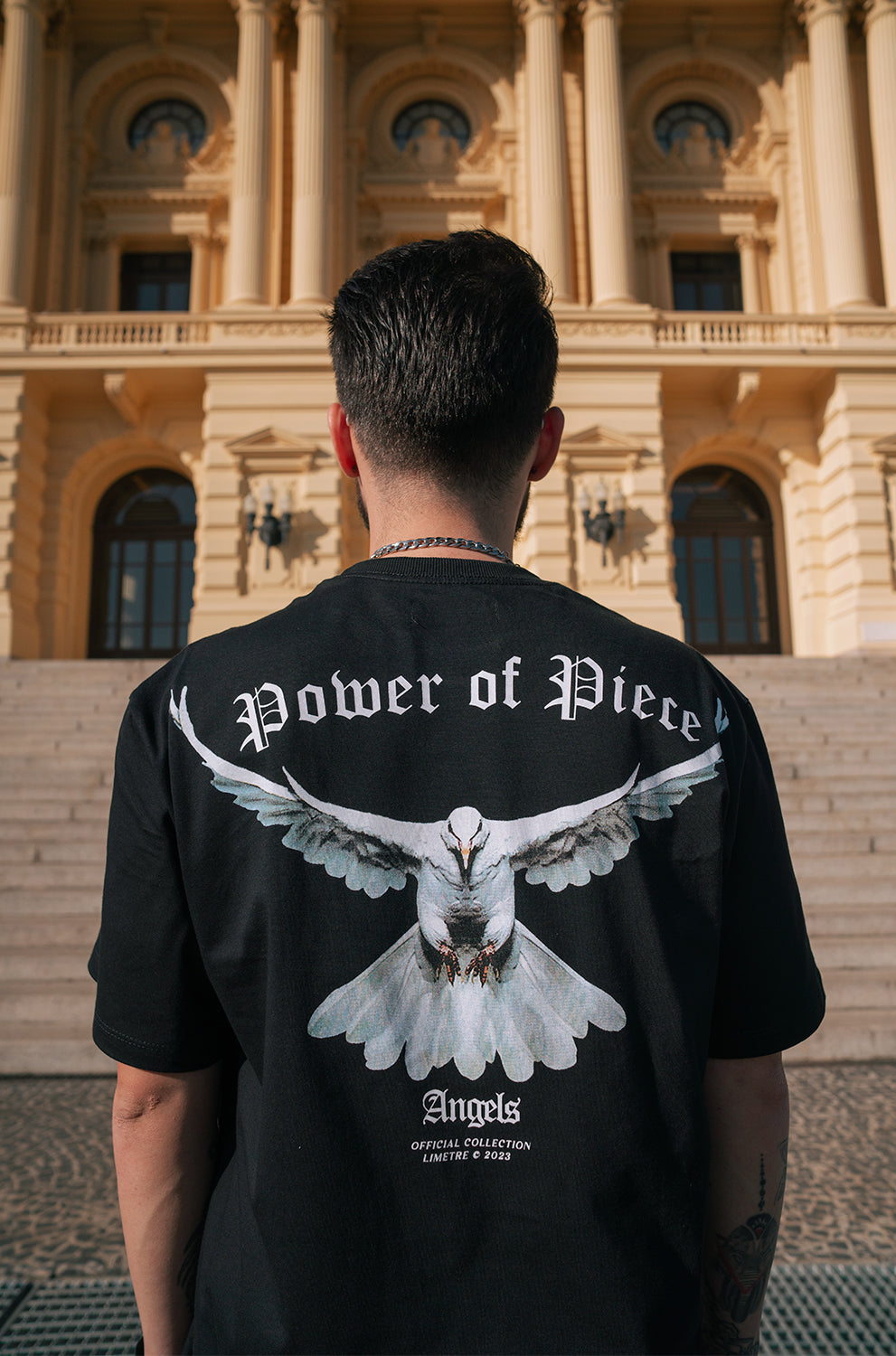 POWER OF PIECE BLACK T-SHIRT