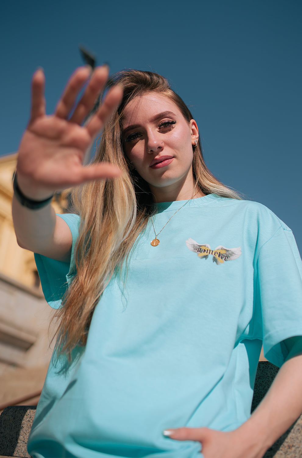 ANGEL WINGS BLUE T-SHIRT