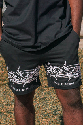 CROWN OF THORNS BLACK SHORTS