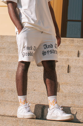 FCK THE PROBLEMS OFF-WHITE SHORTS