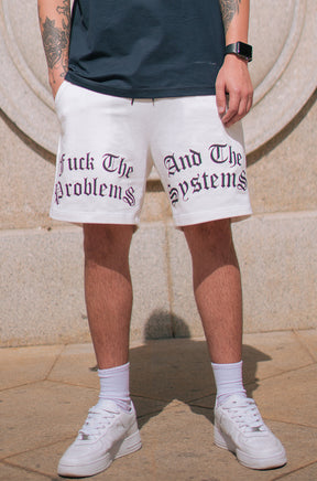 FCK THE PROBLEMS OFF-WHITE SHORTS