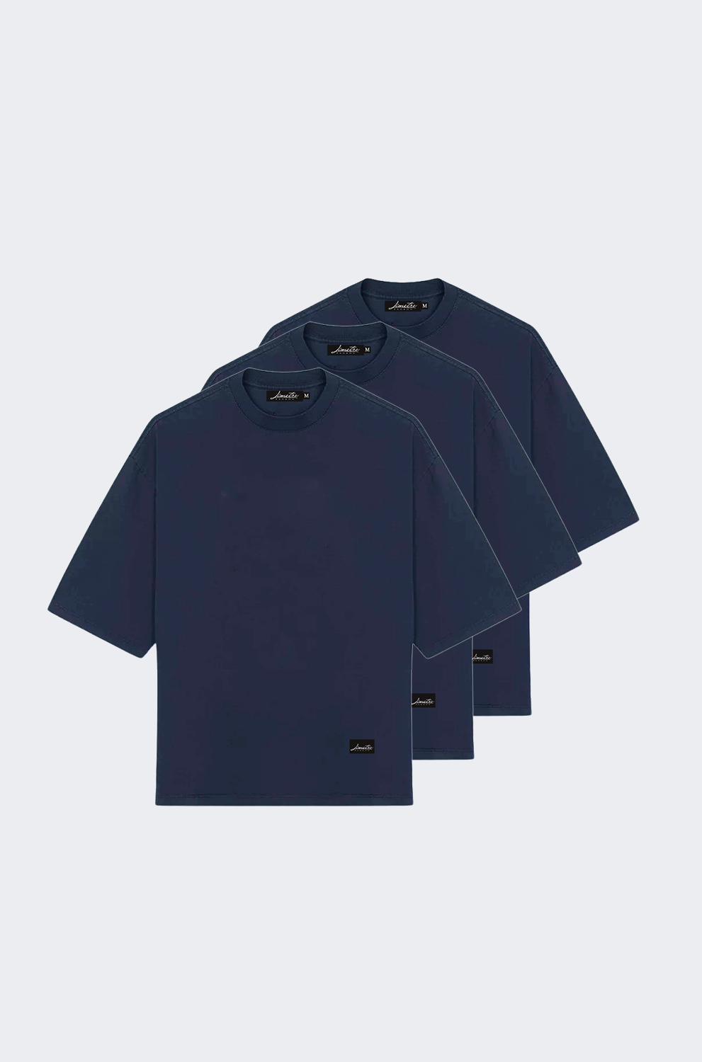 PACK 3 DEEP BLUE OVERSIZED T-SHIRTS