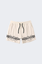 CROWN OF THORNS OFF-WHITE SHORTS